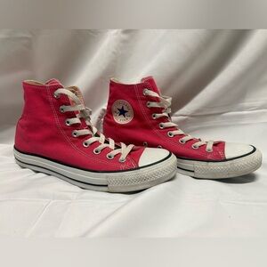 Converse Fuchsia High-Top Sneakers Men Size 8/Women Size 10!
